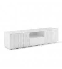 Brianna TV Cabinet MDF Board Glossy White Painting Ample Storage
